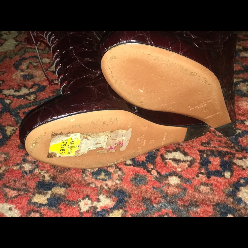 Alaa Patent Wedge Booties! Rare - image 8